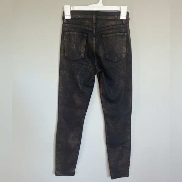 SALE 30% OFF | NWOT 7 For All Mankind Ankle Skinny Jeans Black Marble Foil - Picture 4 of 13